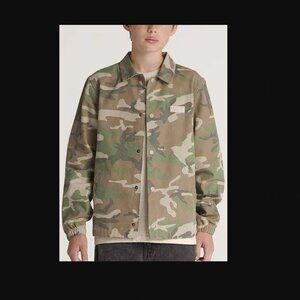 Vans Kids' Torrey Canvas Coach Jacket Size M Camo Casual Unisex